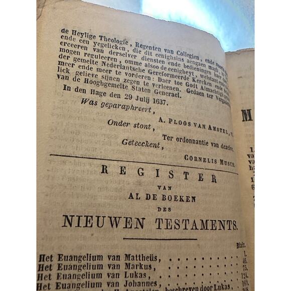 De Staten Generael Vereenighde Nederlanden 1637   Dutch antique Bible - Picture 11 of 16